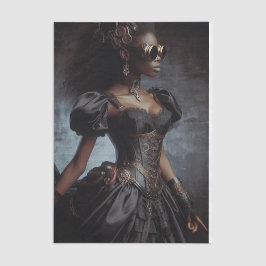 Black Raven Steampunk  Victoriaans Lady Tissuepapier