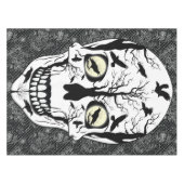 Black Raven Sugar Skull Skeleton Table Cloth Tafelkleed (Voorkant (Horizontaal))