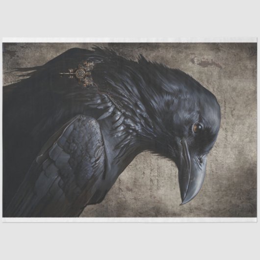 Black Raven-tapepapier Tissuepapier (Voorkant)