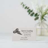 Black Raven Vogel stijgt in Flight Art Visitekaartje (Staand voorkant)