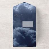 Black Raven Volle Maan Nacht Hemel All In One Uitnodiging (Buitenkant)