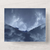 Black Raven Volle Maan Nacht Hemel All In One Uitnodiging (Achterkant)