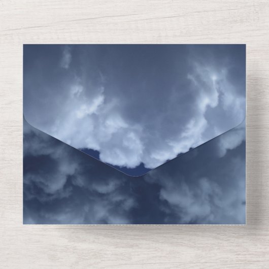 Black Raven Volle Maan Nacht Hemel All In One Uitnodiging (Achterkant)