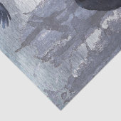 Black Raven-Waterverf Tissuepapier (Detail)