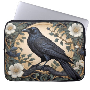 Black Raven William Morris geïnspireerd Laptop Sleeve