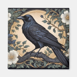 Black Raven William Morris geïnspireerd Magneet