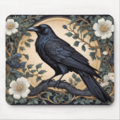 Black Raven William Morris geïnspireerd Muismat (Voorkant)