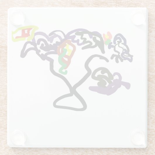 Black Ravens party Glazen Onderzetter (Achterkant)