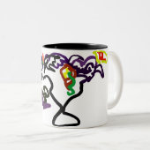 Black Ravens party Tweekleurige Koffiemok (Voorkant rechts)