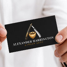 Black Razor Golden Beard Logo Kapperszaak 