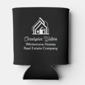Black Real Estate Company Personalized Realtor Blikjeskoeler (Achterkant)