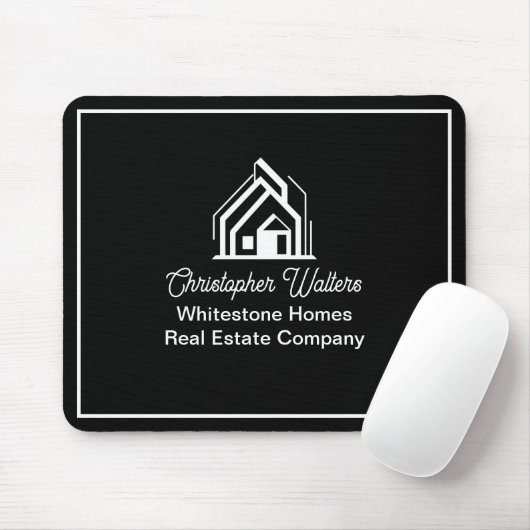 Black Real Estate Company Personalized Realtor Muismat (Met muis)