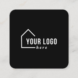 Black Real Estate Logo Foto QR Code Visitekaartje