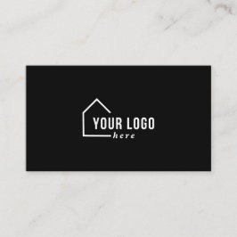 Black Real Estate Logo Foto QR Code Visitekaartje