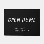Black Realtor Logo | Stijlvolle Custom Open House  Deurmat (Voorkant)