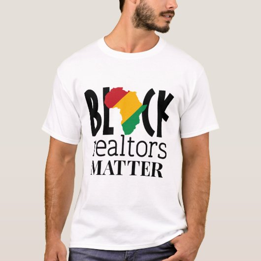 Black Realtors Matter - Zwarte geschiedenis T-shirt (Voorkant)