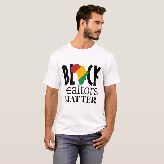 Black Realtors Matter - Zwarte geschiedenis T-shirt (Voorkant volledig)