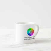 Black Rectangular Business Logo Promo mug Espresso Kop (Voorkant rechts)