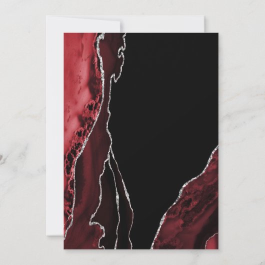 Black Red Agate Surprise 40ste verjaardag Kaart (Achterkant)