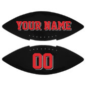 BLACK RED AND SILVER GRAY Custom Football (Panelen)