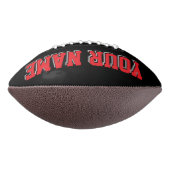 BLACK RED AND SILVER GRAY Custom Football (Gedraaid 90)