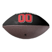 BLACK RED AND SILVER GRAY Custom Football (Gedraaid 270)