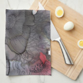 Black Red Berry Kitchen Towel Theedoek (Quarter Fold)