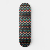 Black Red Blauwgroen Beige Aztec Pattern Persoonlijk Skateboard (Voorkant)