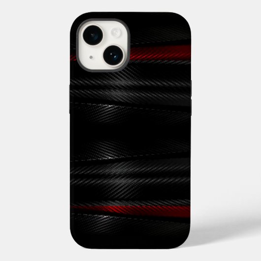 Black Red Bold Graphic Masculine voor zijn Mannen Case-Mate iPhone Case (Achterkant)