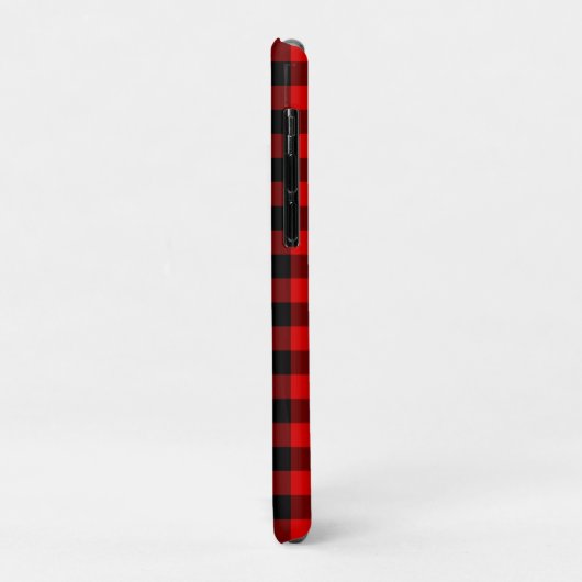Black Red Buffalo Lumberjack Pset Check Patroon Case-Mate iPhone Case (Achterkant/links)