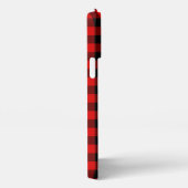 Black Red Buffalo Lumberjack Pset Check Patroon iPhone Hoesje (Rechterkant)