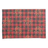 Black Red Buffalo Merry en Bright Pset Rustic Kussensloop (Voorkant-Rechts)