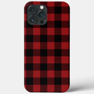 Black Red Buffalo Plaid Check Case-Mate iPhone Case