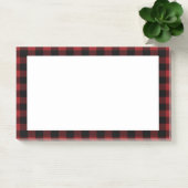 Black Red Buffalo Plaid Check Post-it® Notes (Kantoor)
