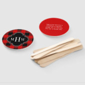 Black Red Buffalo Plaid DIY BG 3I Monogram Handwaaier (Niet-gemonteerd)