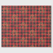 Black Red Buffalo Plaid Vrolijk en helder Cadeaupapier (Vlak)