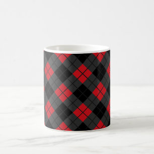 Black Red Buffalo Pset Check Coffee Mok