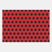 Black Red Buffalo Pset Polka Dot Houndstooth Inpakpapier Vel (Voorkant 3)