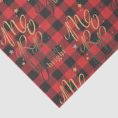 Black Red Buffalo Pset Rustic Merry en Bright Tissuepapier (Detail)