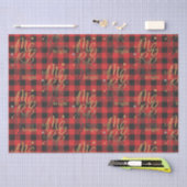 Black Red Buffalo Pset Rustic Merry en Bright Tissuepapier (Craft)