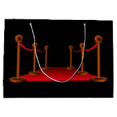 Black Red Carpet Hollywood Sweet 16 Birthday Groot Cadeauzakje (Achterkant)