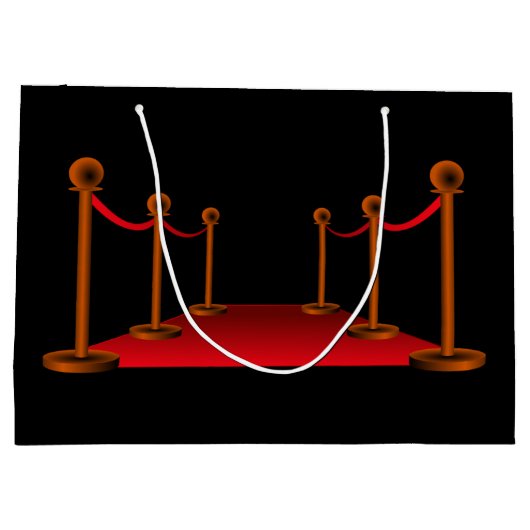 Black Red Carpet Hollywood Sweet 16 Birthday Groot Cadeauzakje (Achterkant)