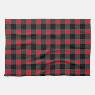 Black Red Check Kitchen Towel -  ontwerp Theedoek