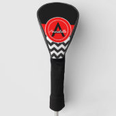 Black Red Chevron Golfheadcover (Voorkant)