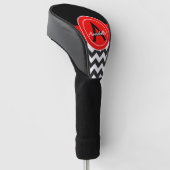 Black Red Chevron Golfheadcover (Schuin)