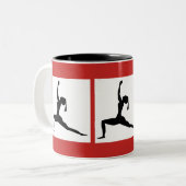 Black Red Coffee Cup Tweekleurige Koffiemok (Voorkant links)