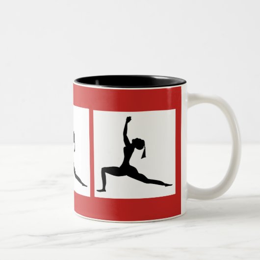 Black Red Coffee Cup Tweekleurige Koffiemok (Rechts)