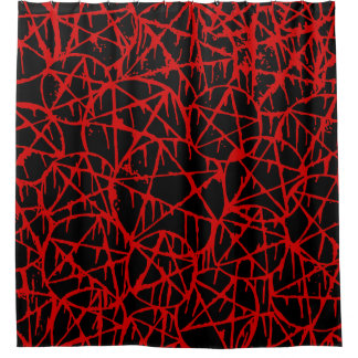 black red dripping pentagram grunge punk  douchegordijn