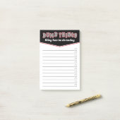 Black Red Dumb Dingen om te doen Vandaag Naam toev Post-it® Notes (Op bureau)