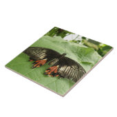  Black Red en Gold Butterfly Tile Tegeltje (Zijkant)